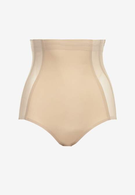 Beżowe Majtki Modelujące z Wysoką Talią Elissia