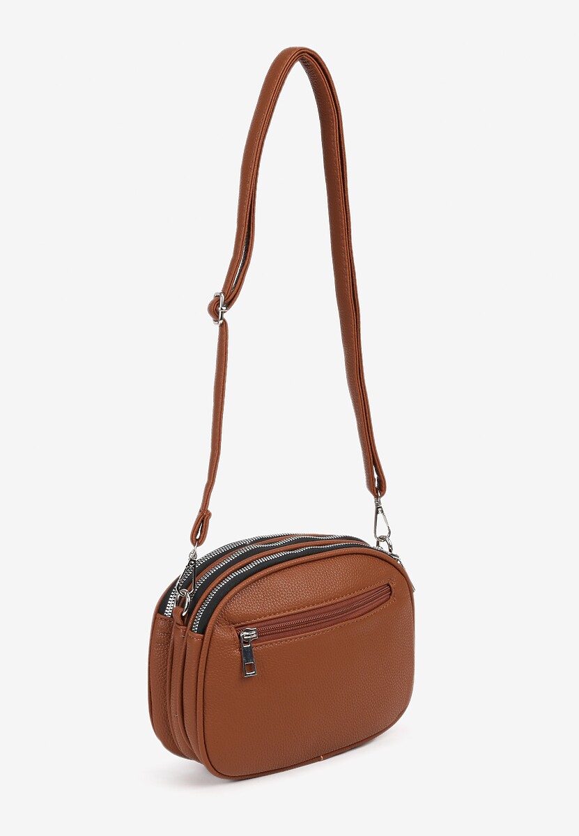 Brązowa Torebka Ozdobiona Metaliczną Aplikacją Nanowena