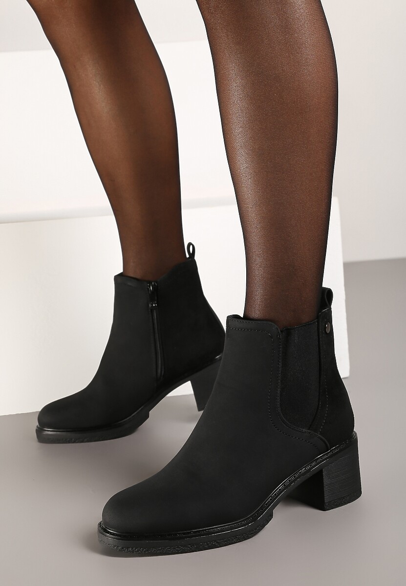 Czarne Botki na Słupku z Ekozamszu Otielo