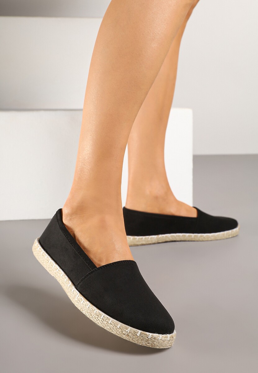 Beżowe Espadryle Vices na Podeszwie Zdobionej Plecionką Sesoriela
