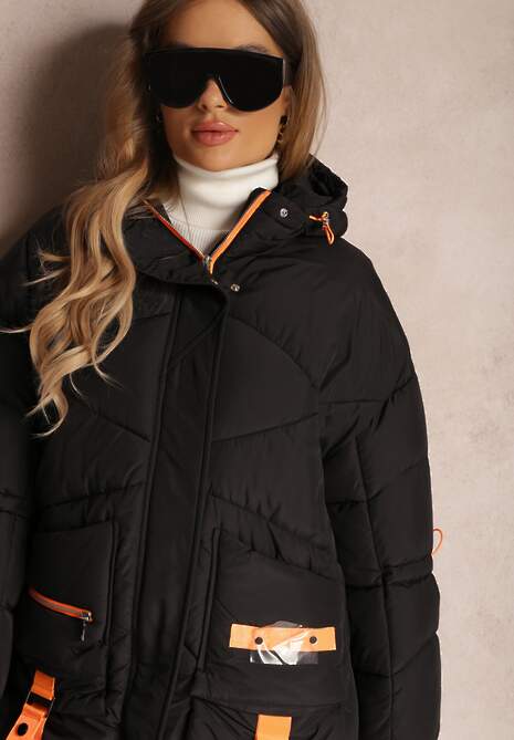 Czarna Kurtka Pikowana Kagia