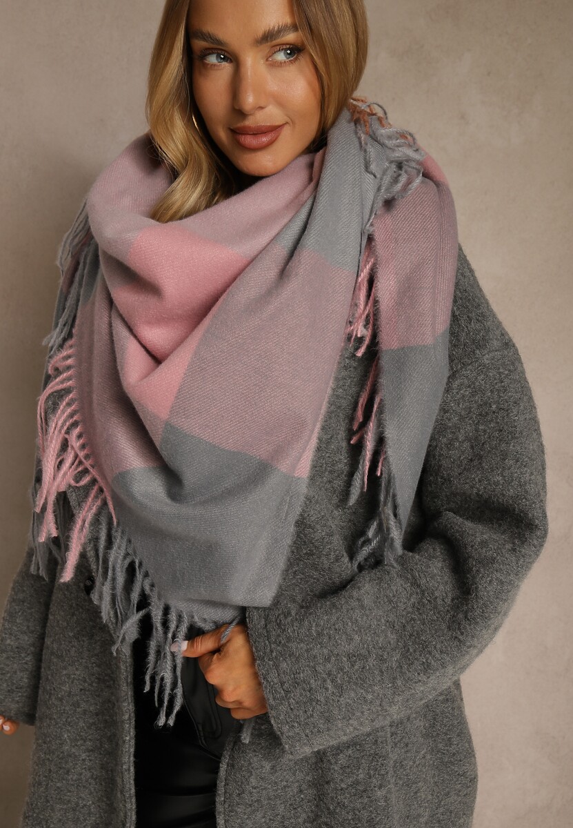 Różowo-Szary Szalik Saltorin