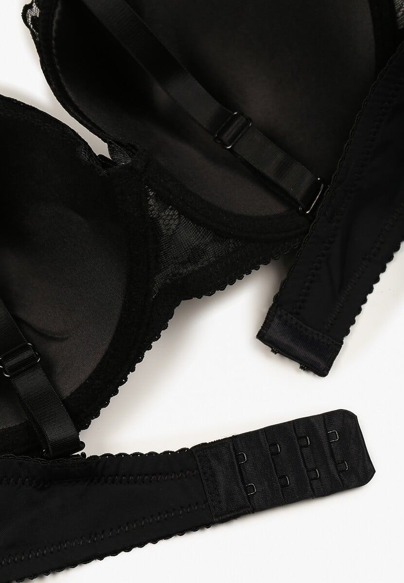 Czarny Koronkowy Biustonosz Full Cup Lanomira