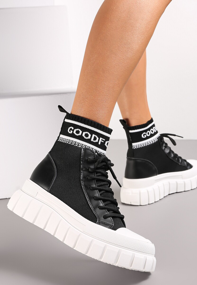 Czarne Sneakersy Khlorolea