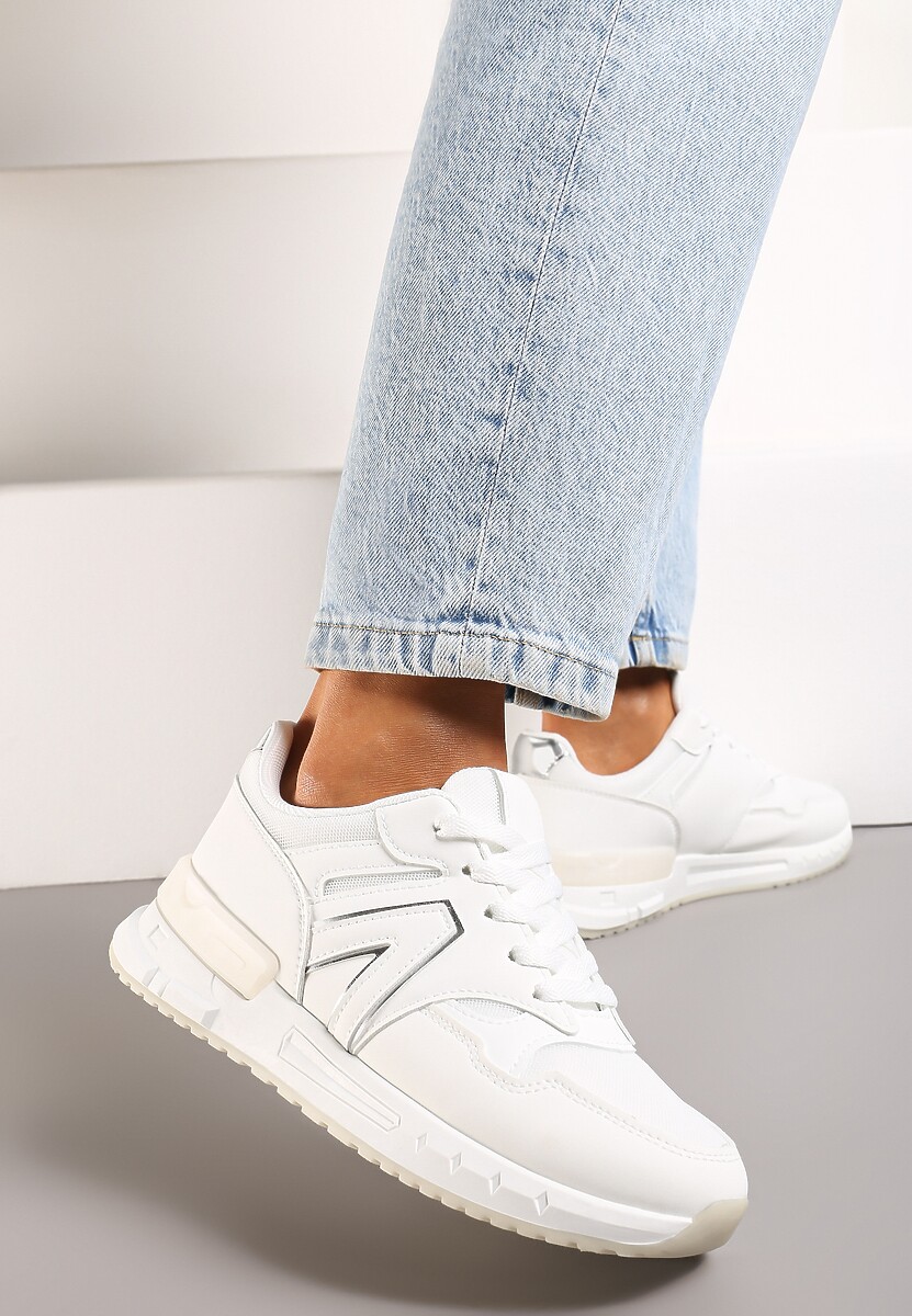 Ciemnobeżowe Płaskie Sneakersy przed Kostkę z Ekozamszu ze Sznurowaniami Jrines