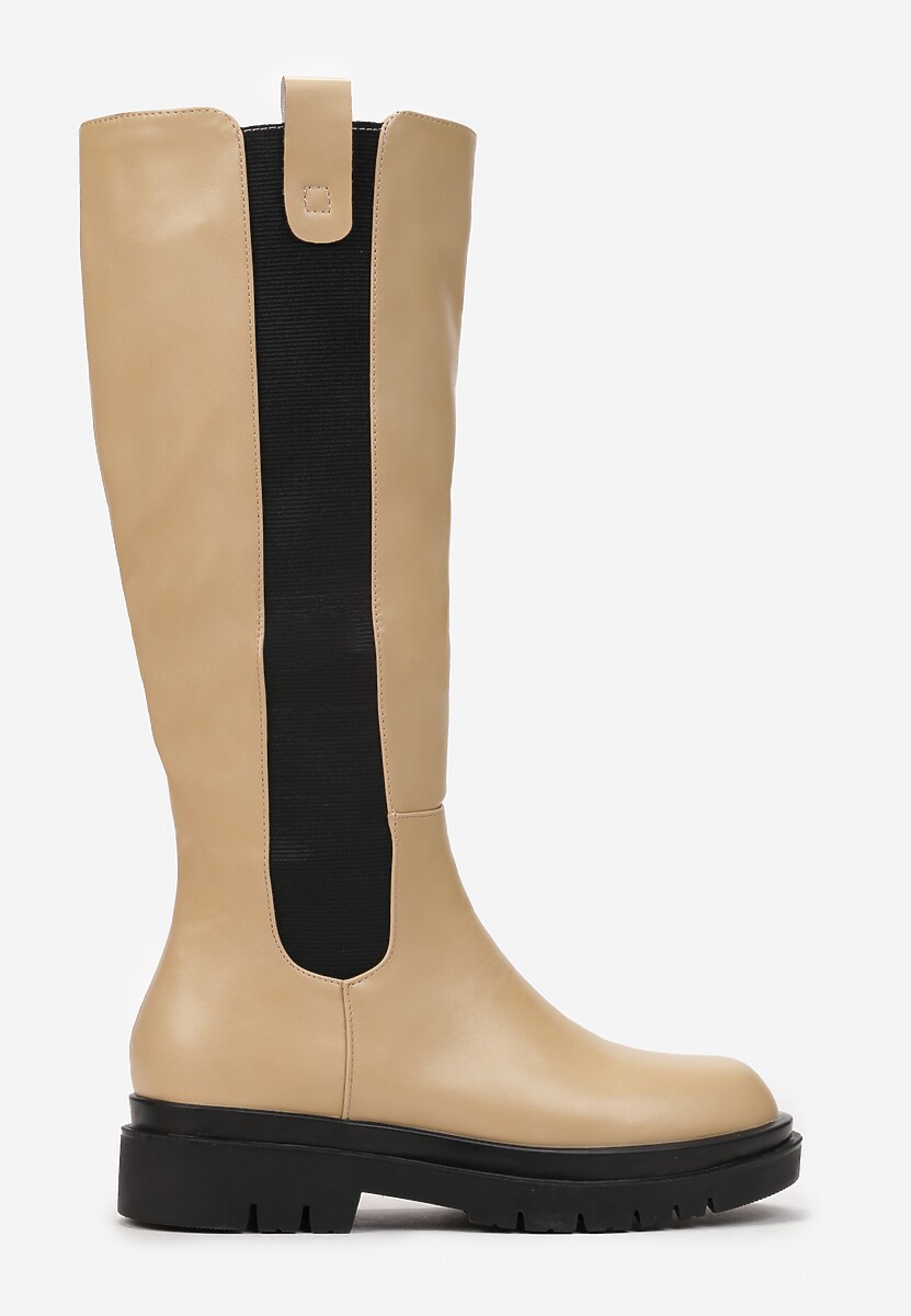 Beżowe Kozaki Soloene