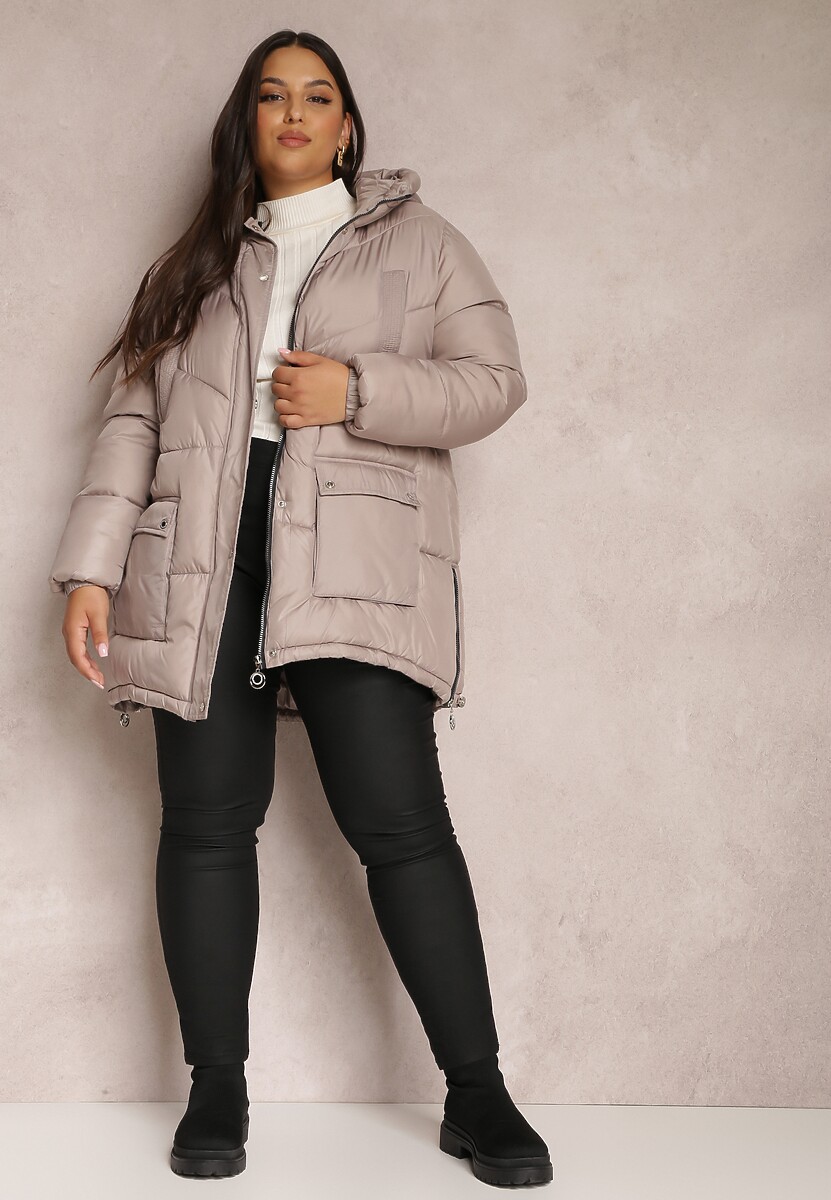 Beżowa Kurtka Pikowana Sabrino