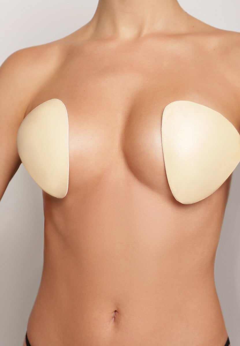 Beżowy Biustonosz Samonośny z Gładkim Wykończeniem Senarra