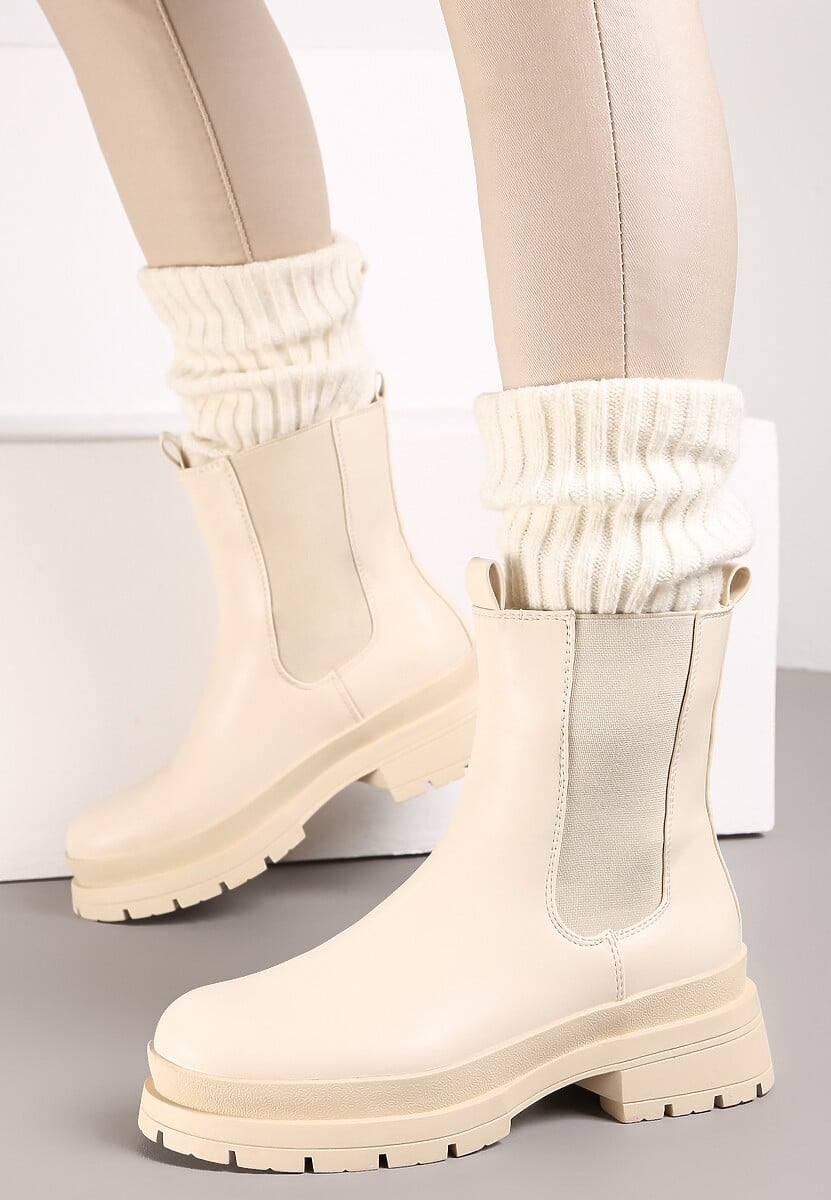 Beżowe Botki Cillime