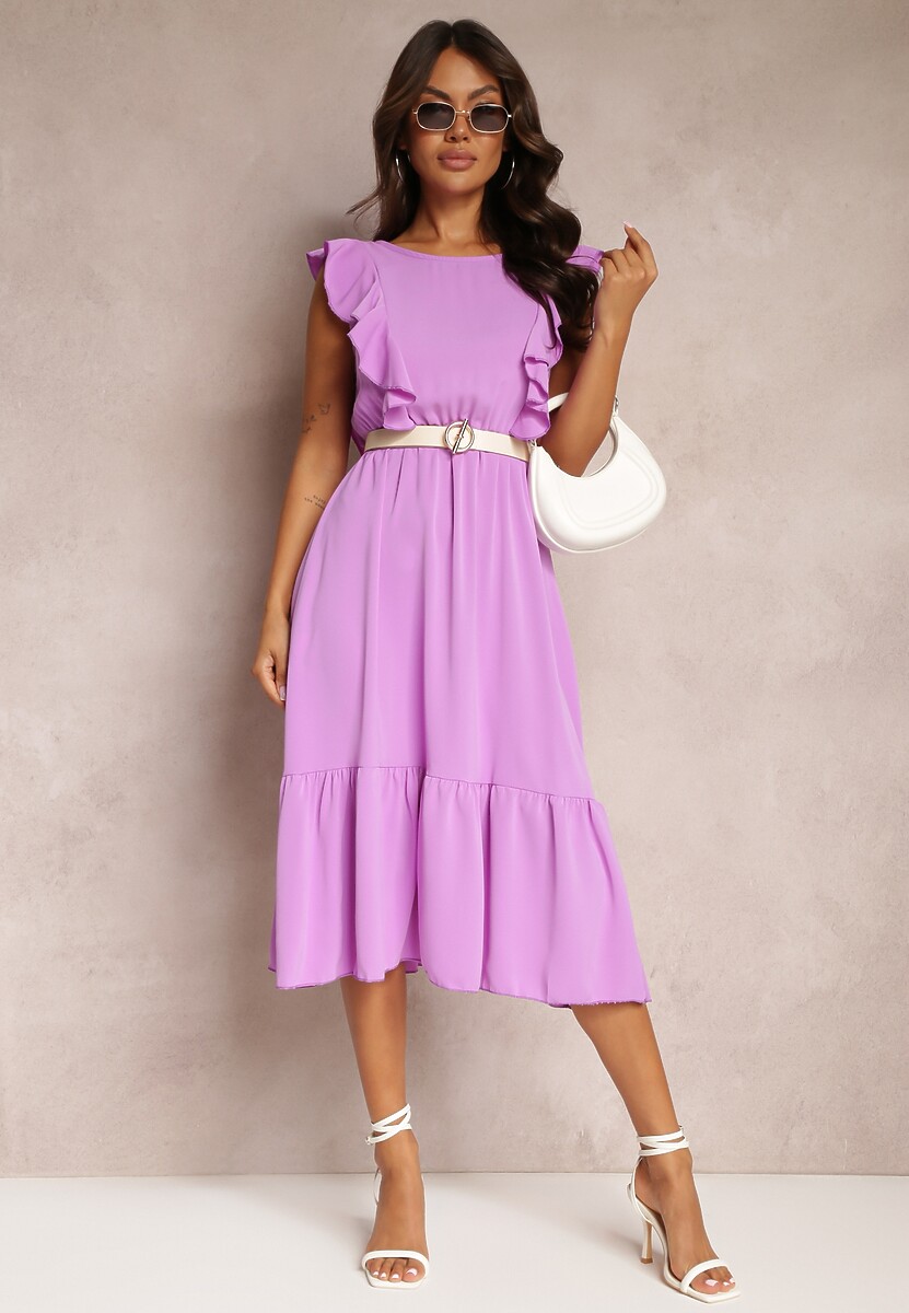 Ciemnofioletowa Sukienka Philonia