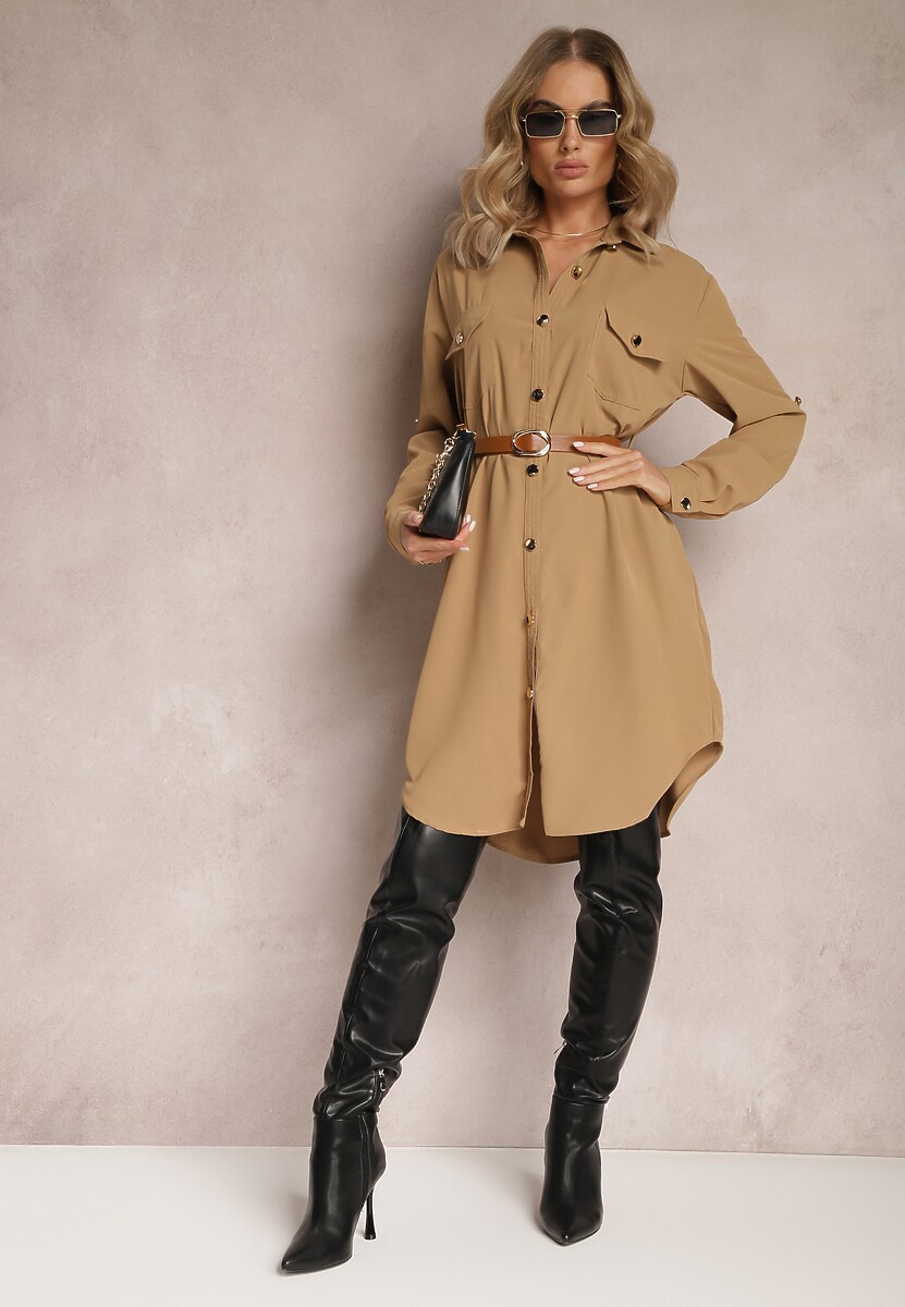 Ciemnobeżowa Sukienka Iylah