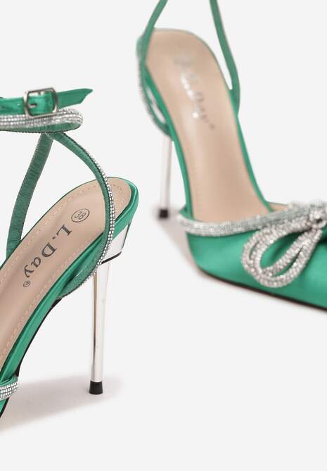 Zielone Sandały Oriphosise