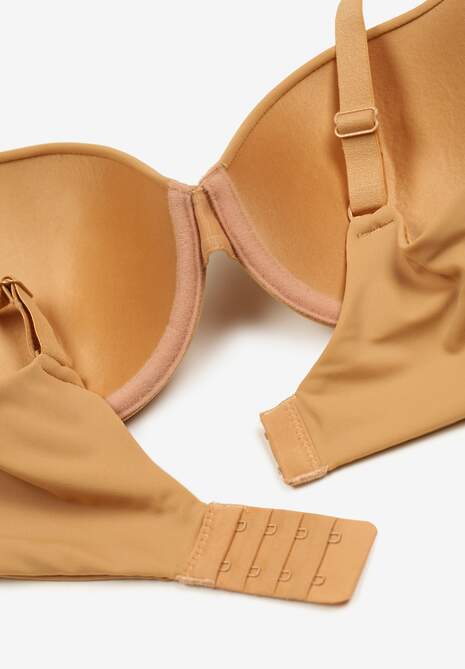 Ciemnobeżowy Biustonosz o Klasycznym Kroju Sinisea