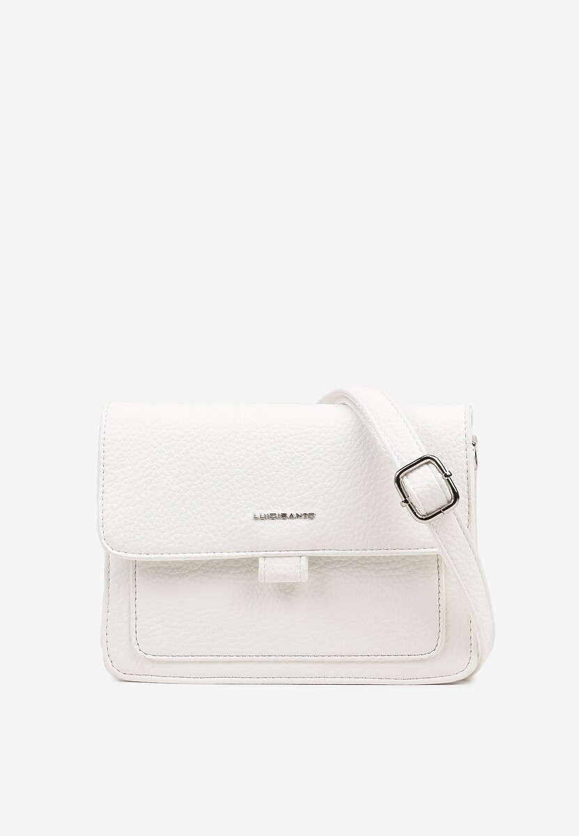 Biała Mała Torebka Listonoszka w Klasycznym Stylu Izrena