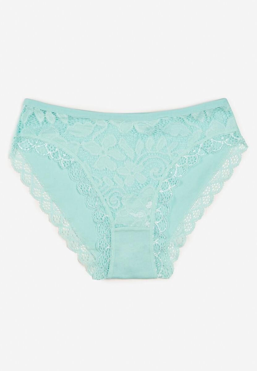 Szare Majtki Figi z Koronką z Elastycznej Bawełny Wiabelia