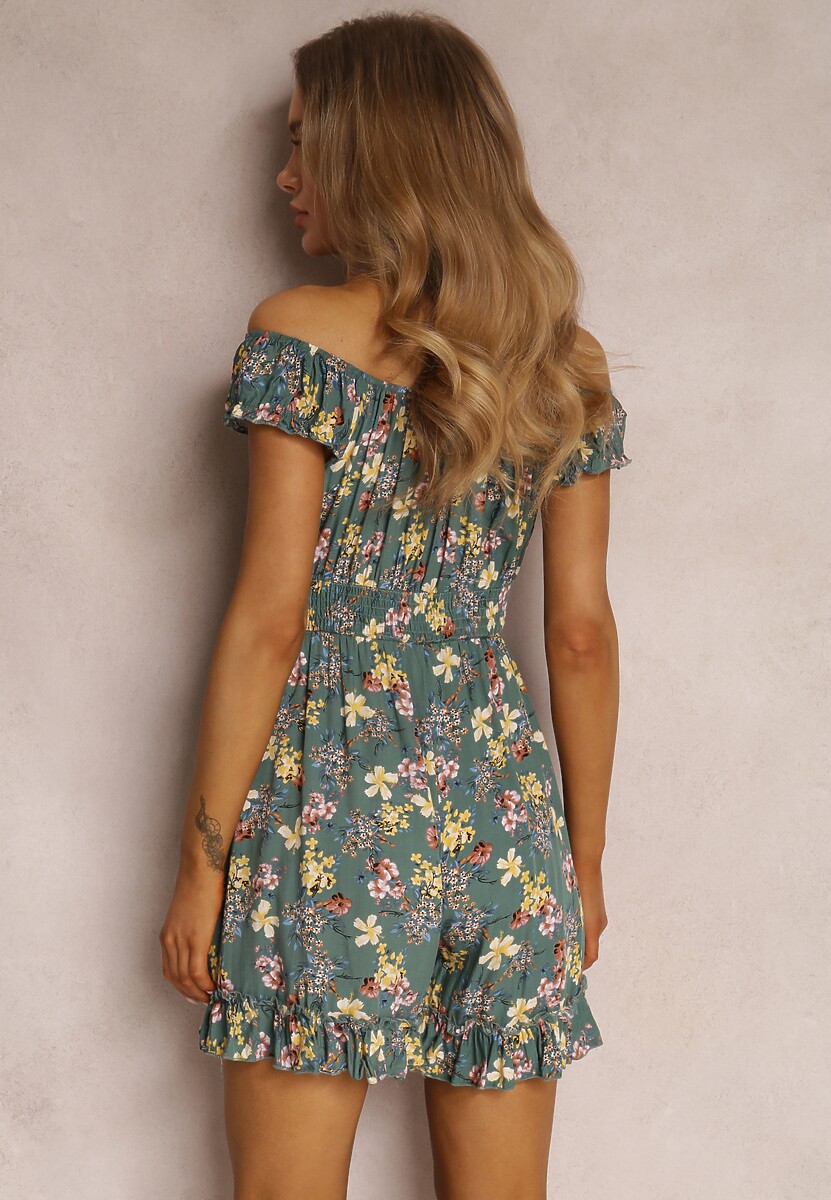 Zielony Kombinezon z Wiskozy Rumi