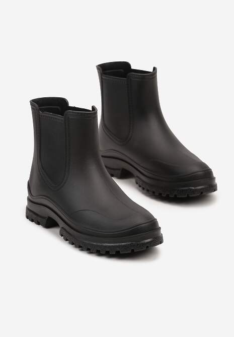 Czarne Wsuwane Kalosze Krótkie Urvia