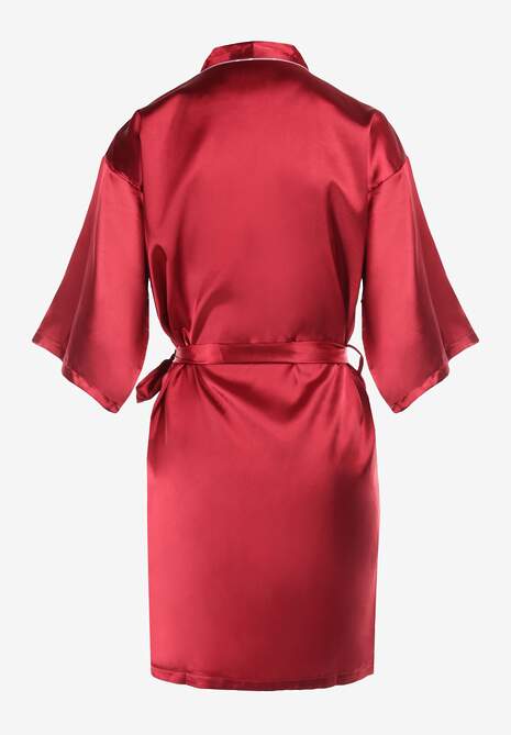 Bordowy Szlafrok Pheneis