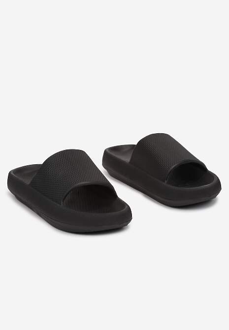 Czarne Piankowe Klapki w Stylu Basic Oreithano