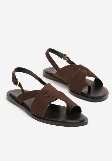 Brązowe Sandały Vices Typu Japonki Melanisse