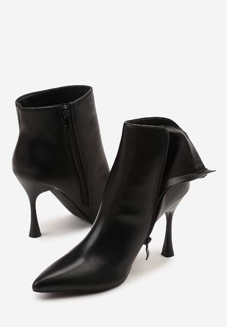 Czarne Klasyczne Botki na Szpilce Vices Tikolisse