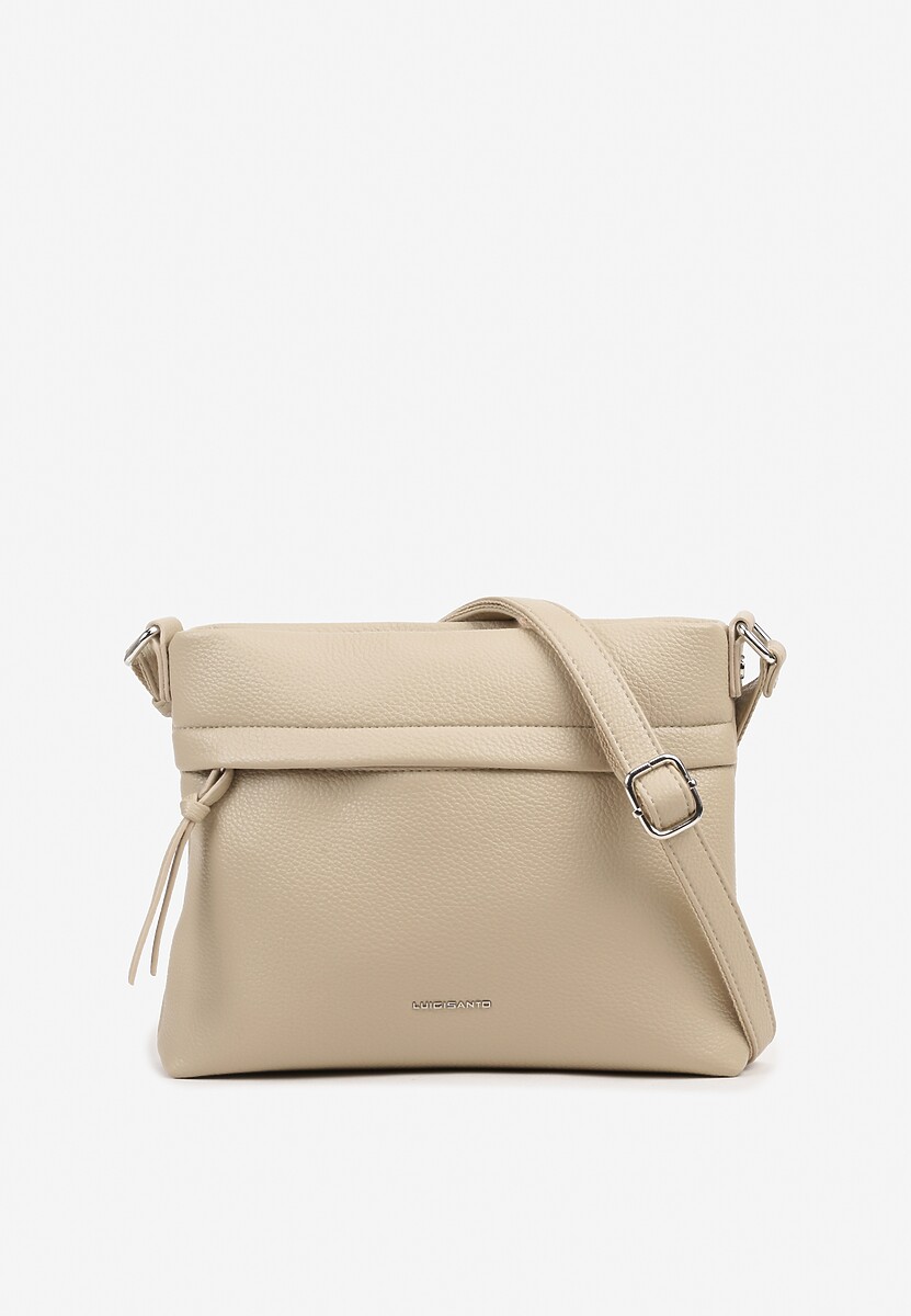 Beżowa Torebka o Fasonie Prostokątnej Listonoszki Elliriel