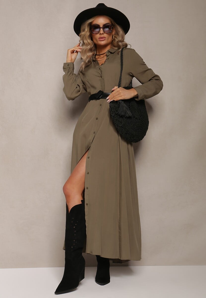 Ciemnozielona Sukienka Hillcrest