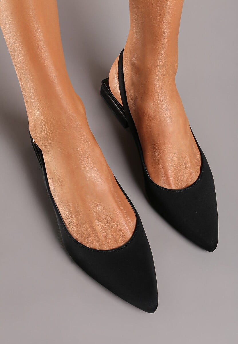 Czarne Sandały Vices bez Pięty Zapinane przy Kostce Elajane