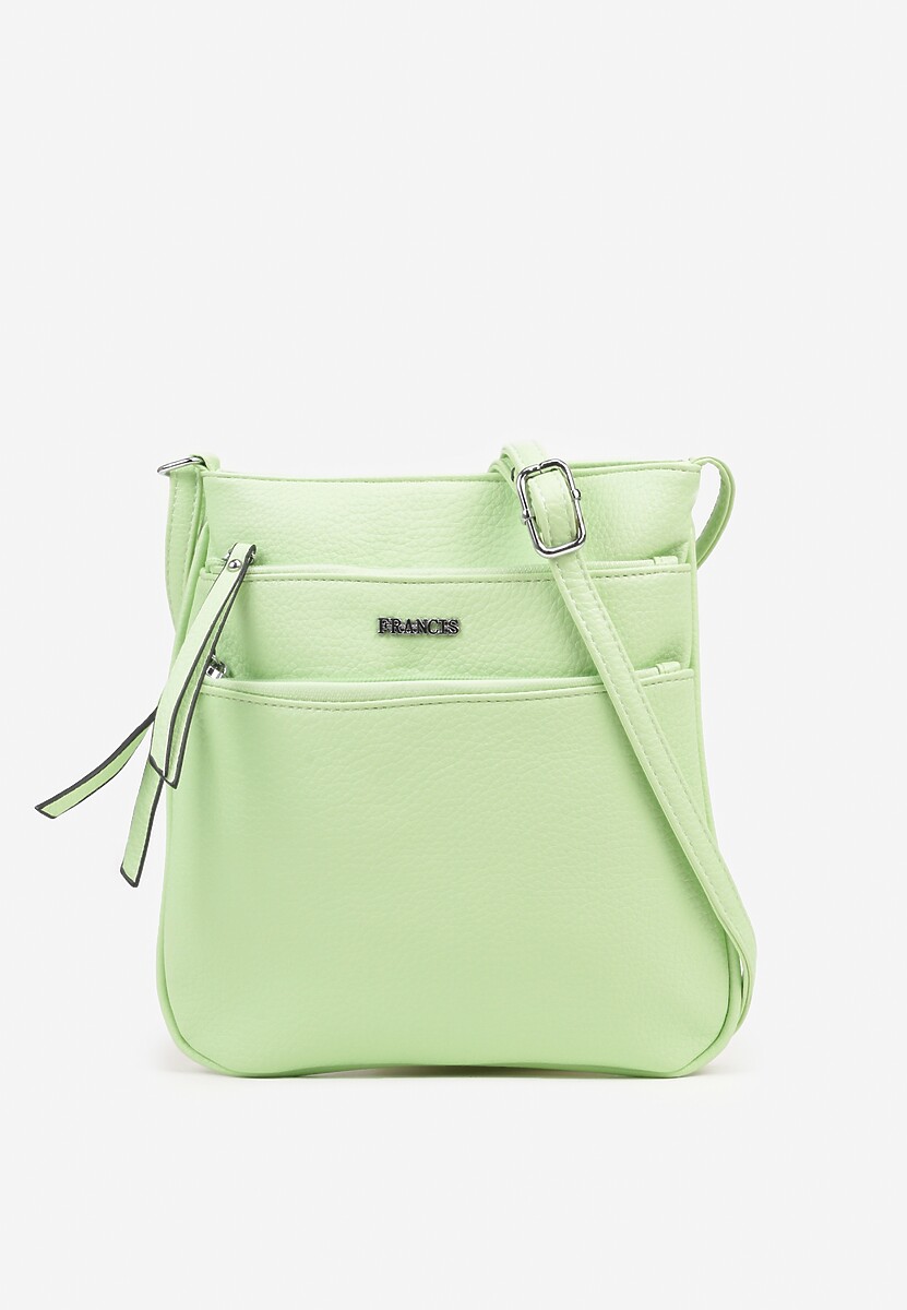 Jasnozielona Torebka Typu Listonoszka z Zasuwanymi Kieszeniami Silatea