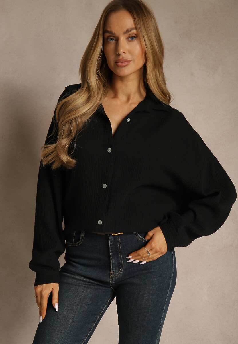 Beżowa Muślinowa Koszula z Bawełny Ateloria