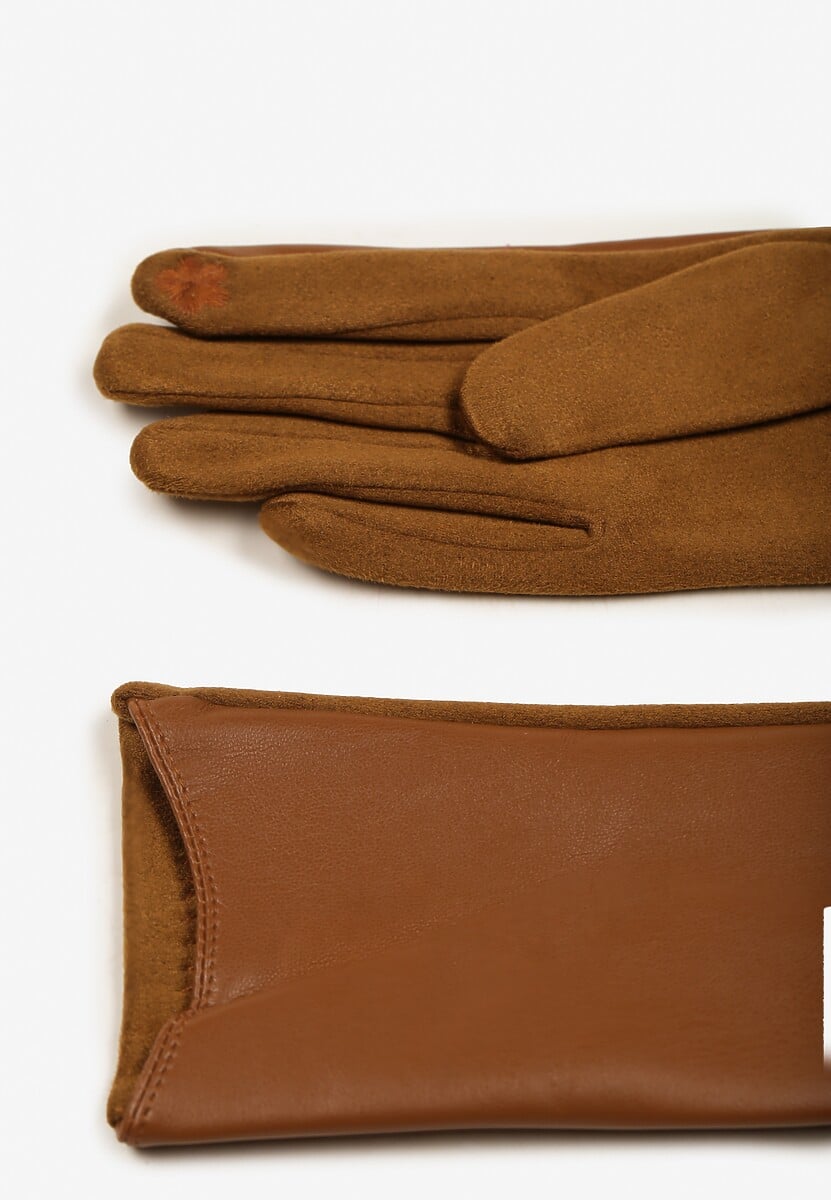Brązowe Rękawiczki w Klasycznym Stylu Frolila