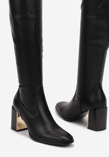 Czarne Kozaki na Słupku za Kolano Navthea