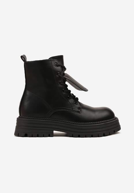 Czarne Casualowe Botki Typu Workery Vemarine