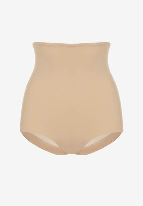 Beżowe Modelujące Majtki High Waist Liradeva