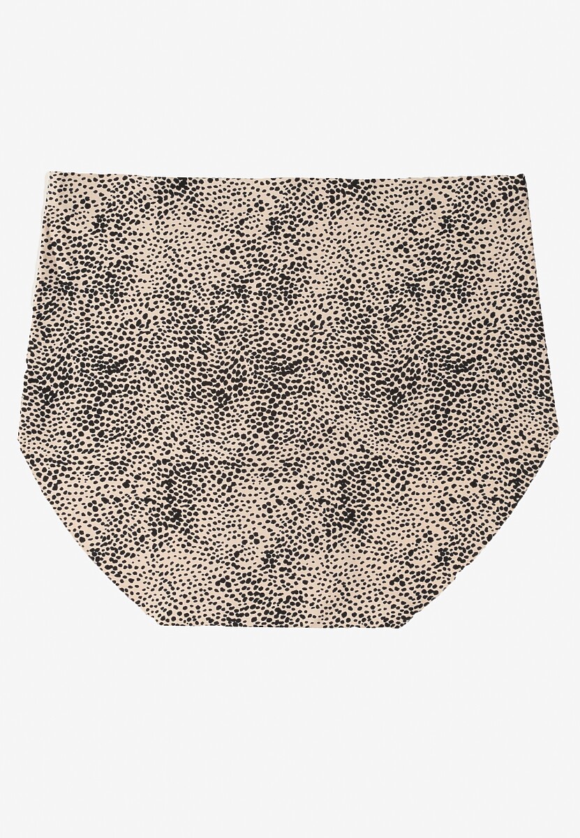 Czarno-Beżowe Bezszwowe Majtki Figi High Waist Dolevia