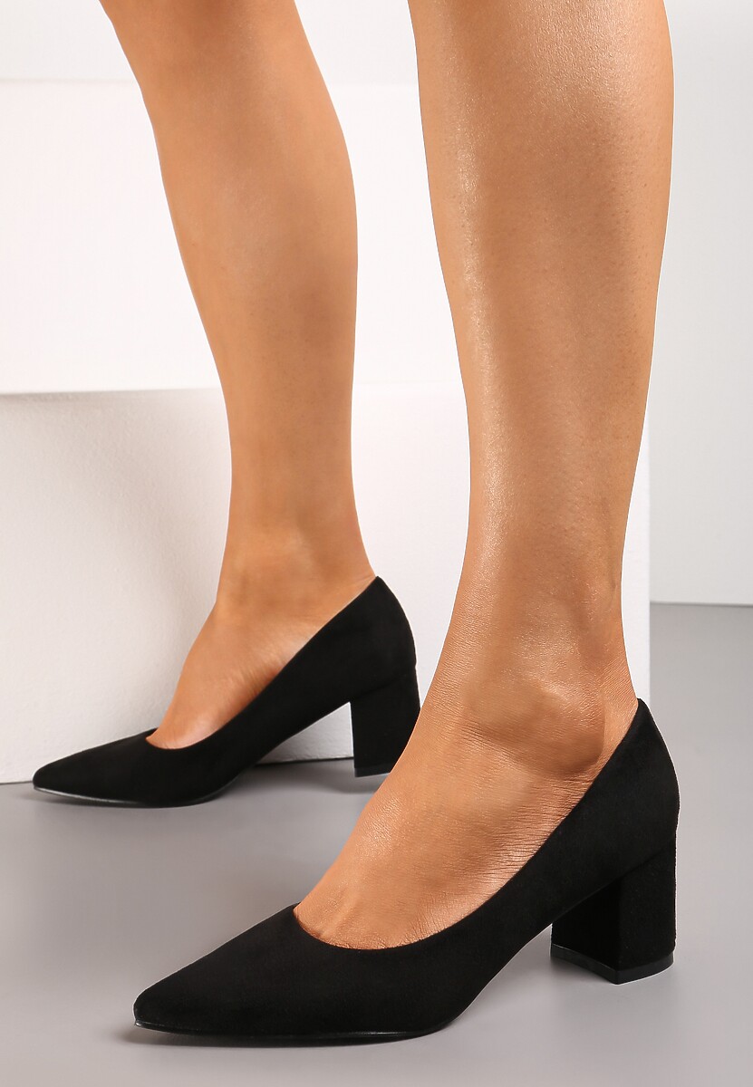 Granatowe Czółenka z Ekozamszu na Niewysokim Słupku Lelalla