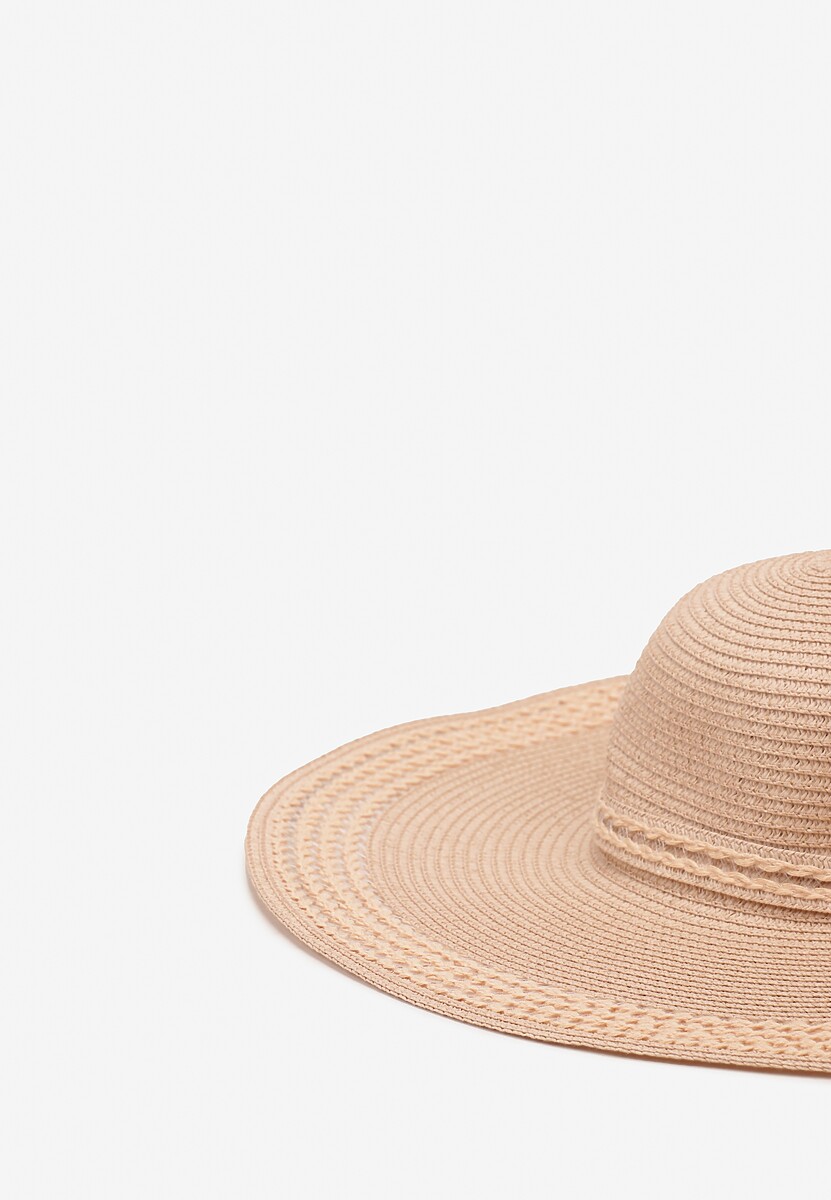 Różowy Kapelusz Plażowy z Plecionki w stylu Boho Amicuralia