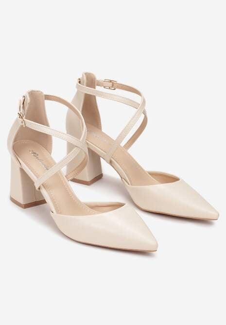 Beżowe Czółenka Akisiphaeia