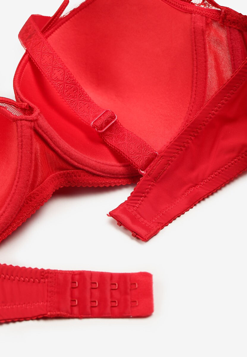 Czerwony Biustonosz z Koronką Suffa