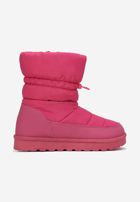 Ciemnoróżowe Pikowane Śniegowce z Troczkiem Pehn