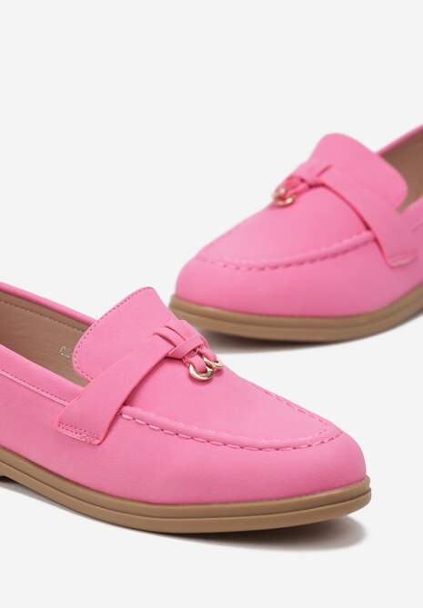 Fuksjowe Mokasyny z Imitacji Zamszu z Minimalistyczną Zawieszką Rehoda