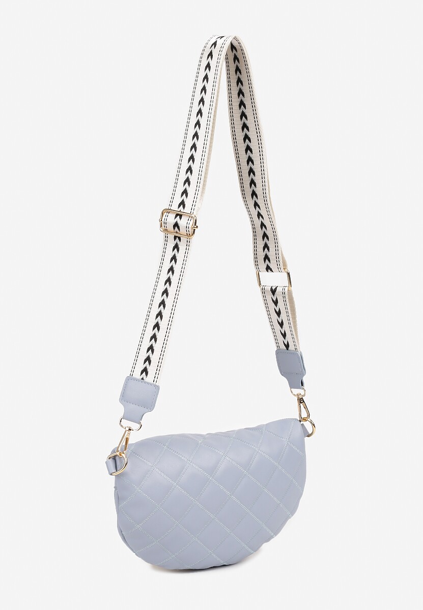 Niebieska Nerka Tłoczona Ozdobiona z Portmonetką i Napisem Ananne