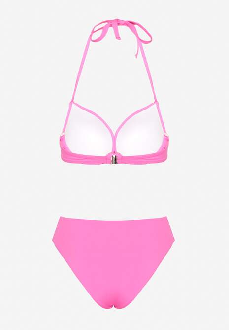 Fuksjowe Bikini Majtki Figi i Biustonosz Ozdobione Wiązaniem Saniorie