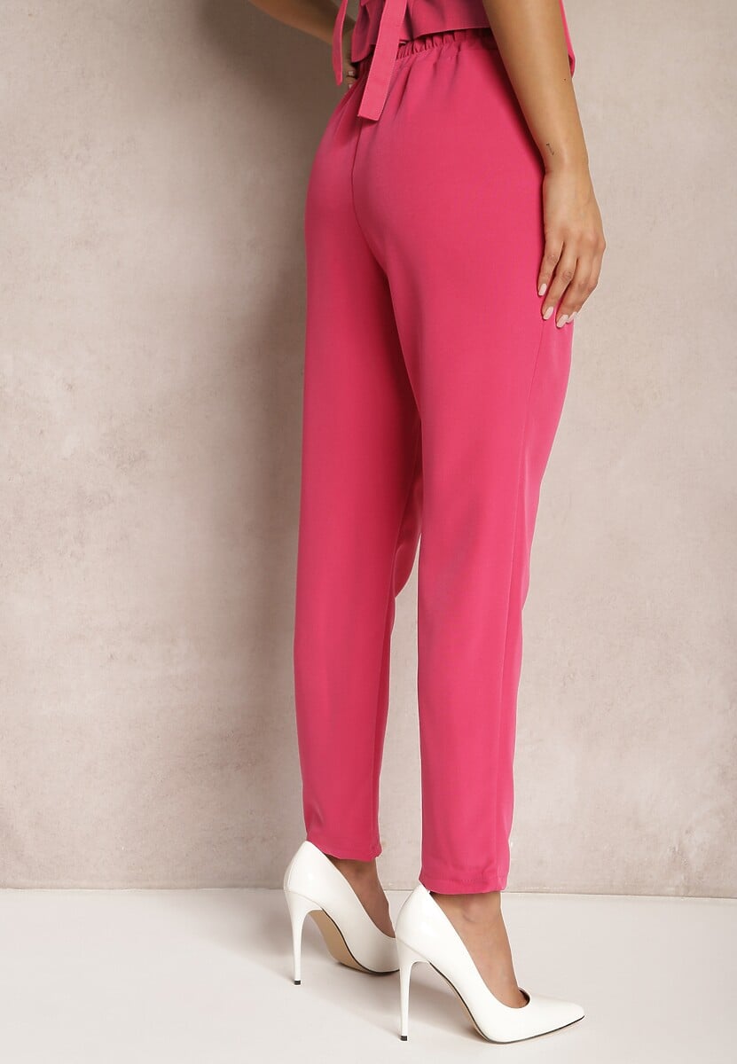 Ciemnoróżowe Spodnie Cygaretki Zalko