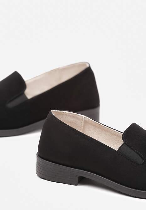 Czarne Eleganckie Mokasyny z Ekozamszu Wiallara