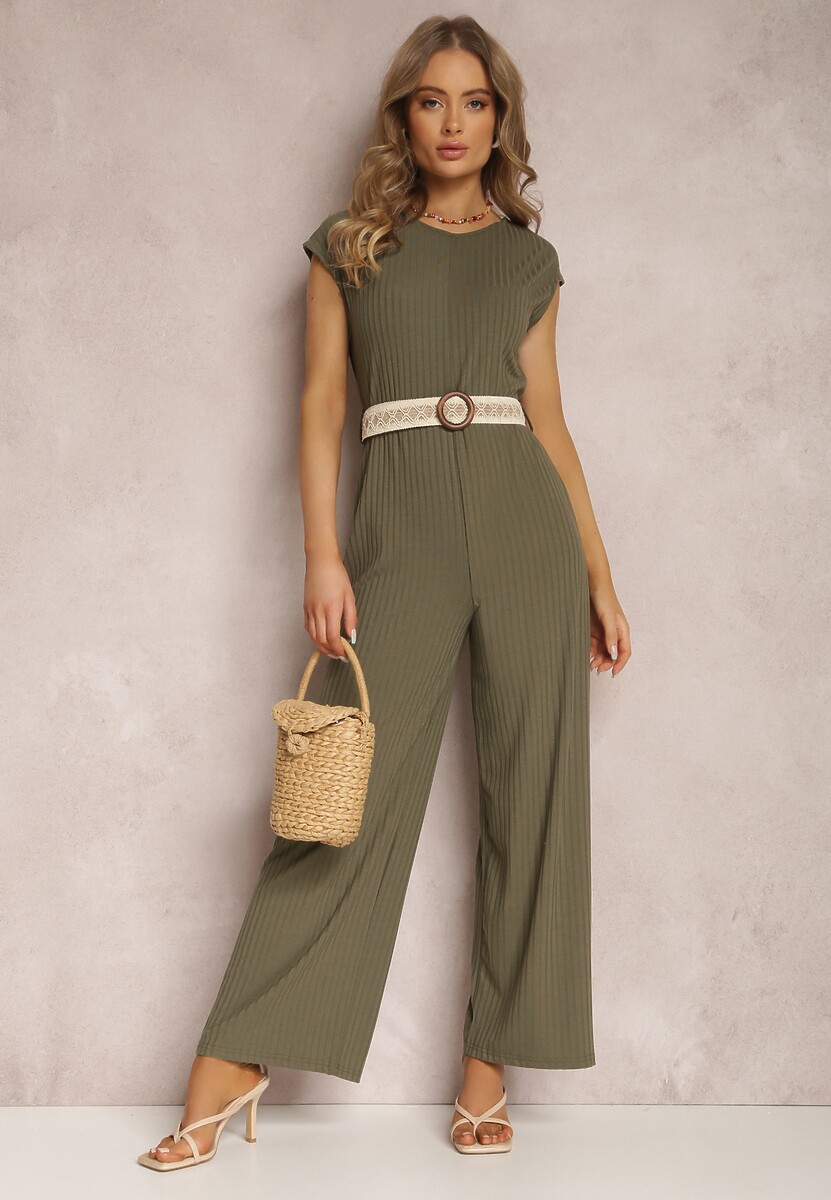 Ciemnozielony Kombinezon z Paskiem Artyse