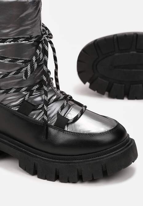 Ciemnoszare Śniegowce Pikowane Metaliczne Essa