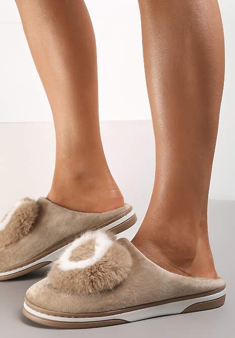 Beżowe Kapcie Pyrhede