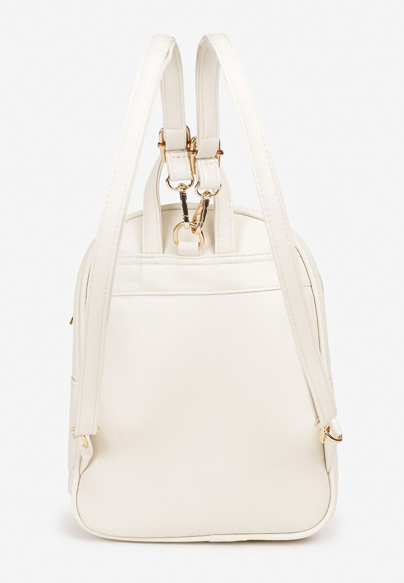 Beżowy Plecak na Ramiączkach z Regulacją Wykończony Suwakami Nelsey