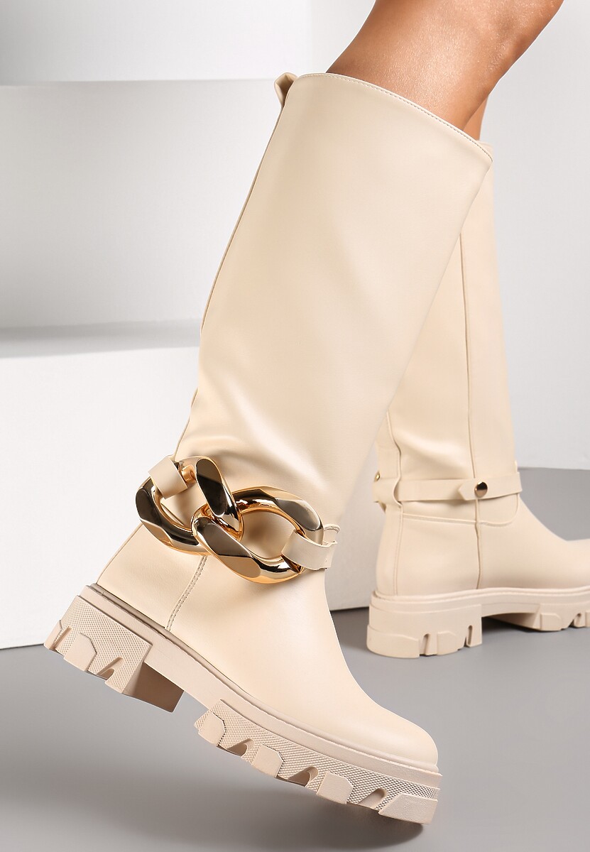 Beżowe Kozaki Mesis